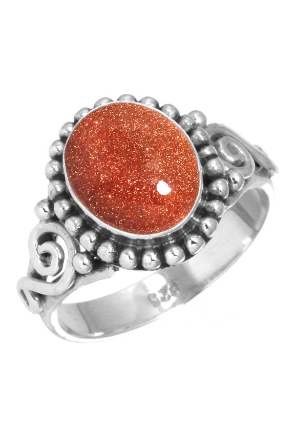 Gold Stone Women Jewelry 925 Sterling Silver Ring