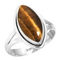 thumbnail image 1 of Natural Tiger Eye Ring 925 Sterling Silver Handmade Jewelry, 1 of 6