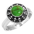 thumbnail image 1 of 925 Sterling Silver Women Jewelry Copper Green Turquoise Ring, 1 of 6