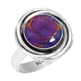 thumbnail image 1 of 925 Silver Ring For Women - Teens Copper Purple Turquoise Stone Silver Ring Size 8 Costume Silver Ring Size 8 Gift For Sister On Wedding 925 Gemstone Silver Jewelry, 1 of 6