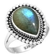 thumbnail image 1 of Natural Labradorite Women Jewelry 925 Sterling Silver Ring, 1 of 6
