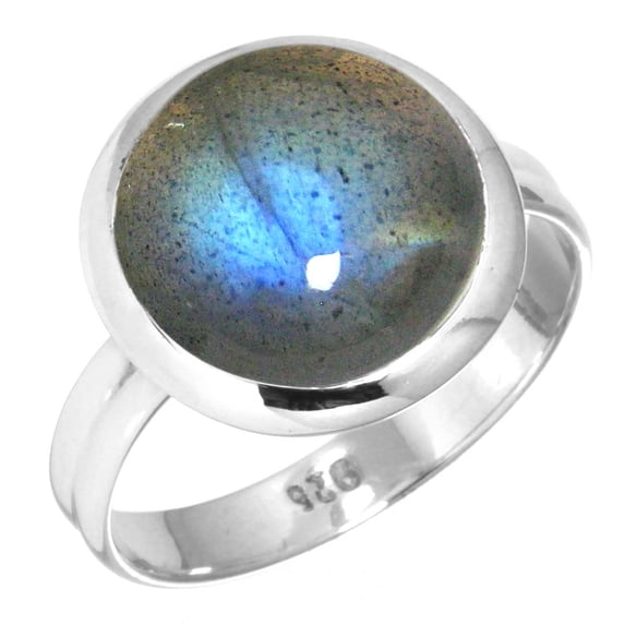 925 Sterling Silver Ring Natural Labradorite Handmade Jewelry