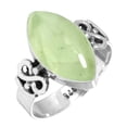 thumbnail image 1 of Natural Prehnite Ring 925 Sterling Silver Handmade Jewelry, 1 of 6