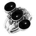 thumbnail image 1 of Natural Black Onyx Women Jewelry 925 Sterling Silver Ring, 1 of 5