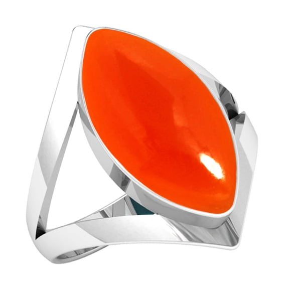 Natural Carnelian Ring 925 Sterling Silver Handmade Jewelry