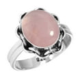 thumbnail image 1 of 925 Sterling Silver Ring Rose Quartz Handmade Jewelry, 1 of 5