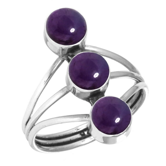 Natural Amethyst Women Jewelry 925 Sterling Silver Ring