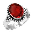 thumbnail image 1 of Ruby Simulated Ring 925 Sterling Silver Handmade Jewelry, 1 of 5