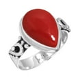 thumbnail image 1 of Red Stone Women Jewelry 925 Sterling Silver Ring, 1 of 5