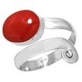 thumbnail image 1 of 925 Sterling Silver Women Jewelry Red Stone Ring, 1 of 5