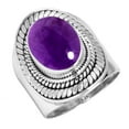 thumbnail image 1 of 925 Silver Ring For Women - Teens Violet Natural Amethyst Stone Silver Ring Size 11.5 February Birthstone Elegant Silver Ring Size 11.5 Gift For Wife On Wedding 925 Silver Jewelry With Gemstone, 1 of 6