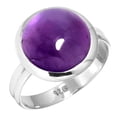 thumbnail image 1 of 925 Sterling Silver Ring Natural Amethyst Handmade Jewelry, 1 of 6