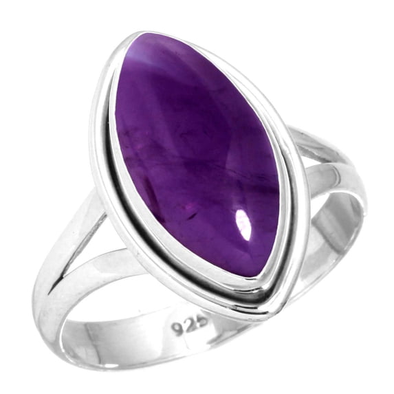 Natural Amethyst Ring 925 Sterling Silver Handmade Jewelry