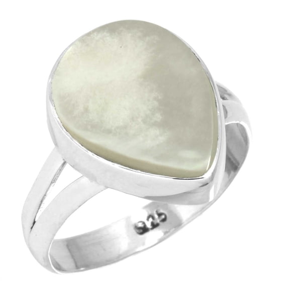Natural Mother Of Pearl Women Jewelry 925 Sterling Silver Ring