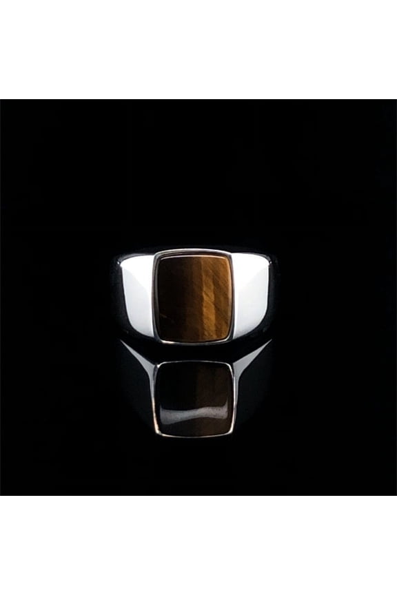 925 Silver Ring, Square Gemstone Tiger's Eye Ring, Man Fashion Jewelry, Male Ring, Classic Mens Ring, Alternative Wedding Band, Signet Ring