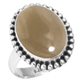 thumbnail image 1 of 925 Silver Ring For Women - Men Brown Smoky Topaz Stone Silver Ring Size 11 June Birthstone Costume Silver Ring Size 11 Gift For Girl Friend On Wedding 925 Gemstone Silver Jewelry, 1 of 1