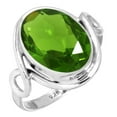 thumbnail image 1 of 925 Silver Ring For Women - Men Green Peridot Quartz Stone Silver Ring Size 5.5 August Birthstone Boho Silver Ring Size 5.5 Gift For Ladies On Easter 925 Silver Jewelry With Gemstone, 1 of 5