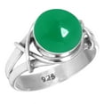 thumbnail image 1 of 925 Silver Ring For Women - Men Real Green Onyx Stone Silver Ring Size 9.5 May Birthstone Boho Silver Ring Size 9.5 Gift For Ladies On New Year 925 Silver Jewelry With Gemstone, 1 of 5