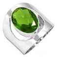 thumbnail image 1 of 925 Silver Ring For Women - Teens Green Peridot Quartz Stone Silver Ring Size 9.5 August Birthstone Handmade Silver Ring Size 9.5 Gift For Women On Cocktail Party 925 Gemstone Silver Jewelry, 1 of 5