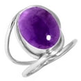 thumbnail image 1 of 925 Silver Ring For Women - Teens Purple Real Amethyst Stone Silver Ring Size 9 February Birthstone Fashion Silver Ring Size 9 Gift For Ladies On Mothers' Day 925 Silver Jewelry With Gemstone, 1 of 5