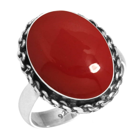 925 Silver Ring For Women - Teens Red Stone Stone Silver Ring Size 11 October Birthstone Simple Silver Ring Size 11 Gift For Wife On Easter 925 Silver Jewelry With Gemstone