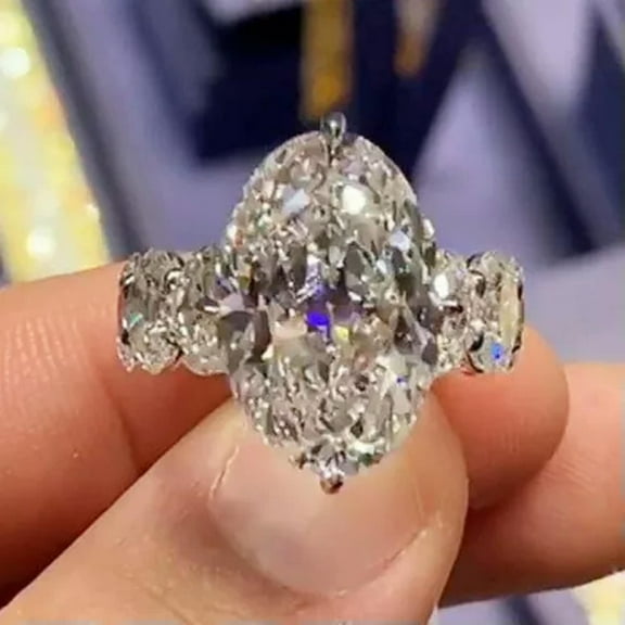 925 Silver Rings Jewelry Gorgeous Cubic Zircon Wedding Anniversary Gifts Sz 6-10