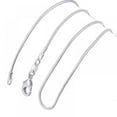 thumbnail image 1 of 925 Silver Round Snake Chain Box Chain Necklace Super Thin & Strong,16-24 Inch, 1 of 7