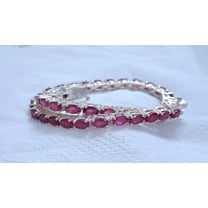925 Silver Ruby Oval Tennis Bracelet 14k gold plated Over Sterling Silver, Birthday Gift, Anniversary Gift, Girlfriend Gift, Wedding Gift