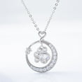 thumbnail image 1 of 925 Silver Small Dog Paw Prints Necklace, 1 of 2