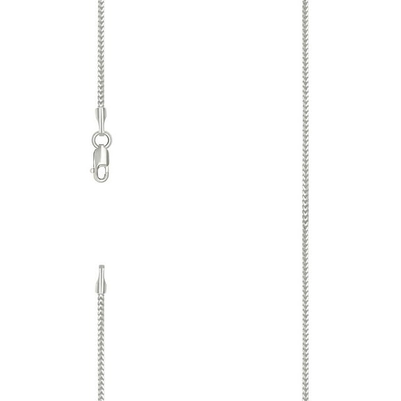925 Silver Solid Franco Chain Silver 1mm Necklace 20 Inch Chain Necklace for Women and Men