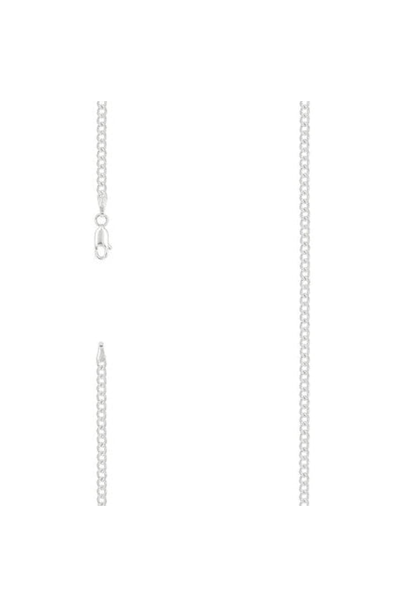 925 Silver Solid Pave Classic Cuban 3mm | Exclusive Jewelers - 24" Inch