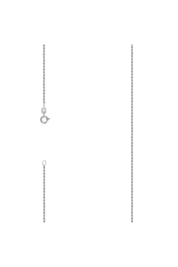 925 Silver Solid Rope Chain 1mm | Exclusive Jewelers - 16" Inch