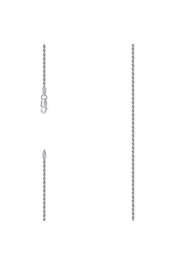 925 Silver Solid Rope Chain 2mm | Exclusive Jewelers - 22" Inch