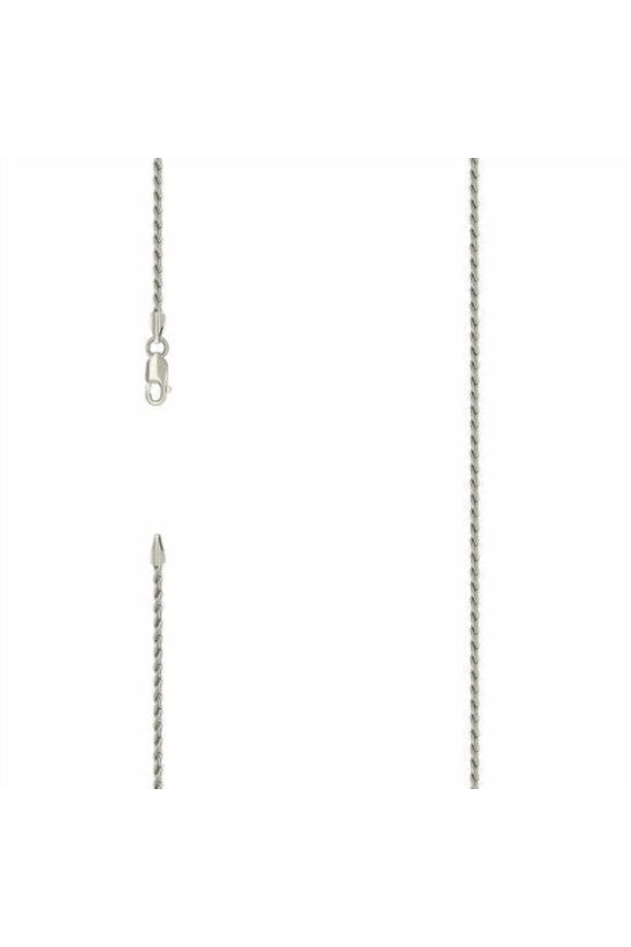 925 Silver Solid Rope Chain 2mm | Exclusive Jewelers - 8" Inch