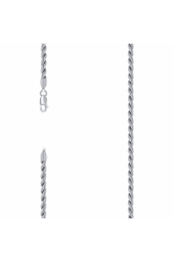 925 Silver Solid Rope Chain 4mm | Exclusive Jewelers - 16" Inch