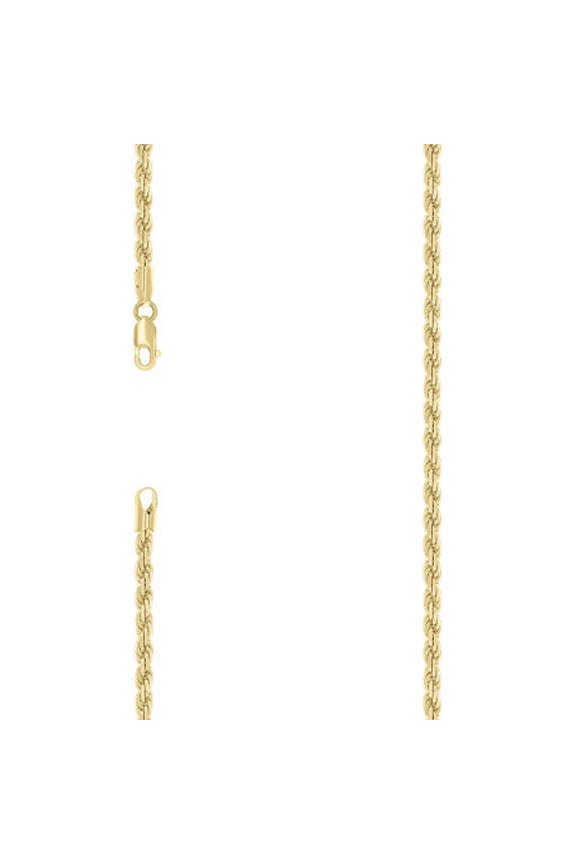 925 Silver Solid Rope Chain 4mm | Exclusive Jewelers - 16" Inch