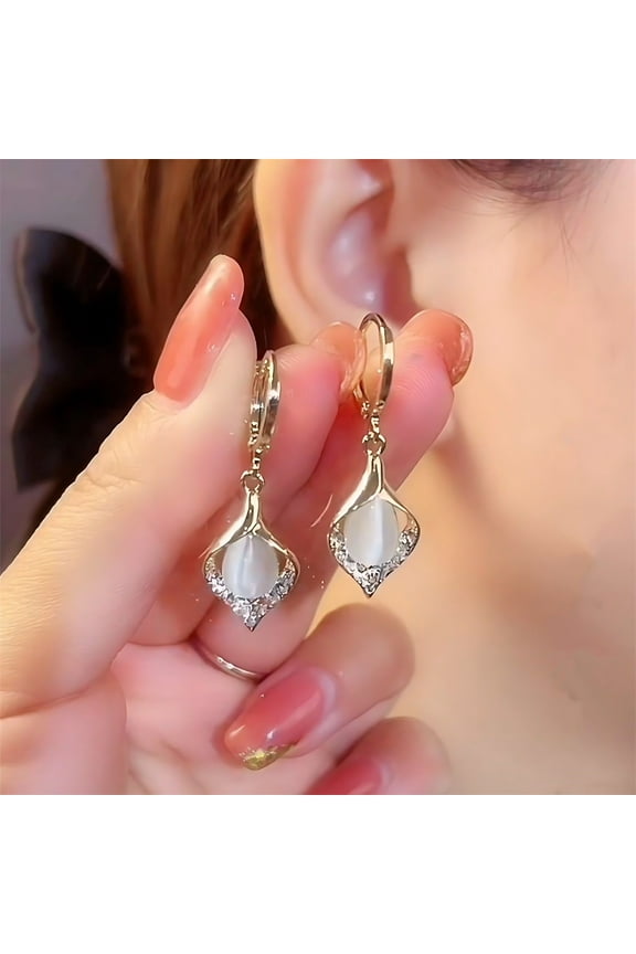 925 Silvery Pearl Drop Earrings For Women Trendy Dangle Earrings AAA+ Quality Wedding Earrings Jewelry For Brides, Xinsrenus Under $5! 925 Silvery Pearl Drop Earrings