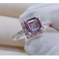 thumbnail image 1 of 925 Solid Sterling Silver Natural Color Changing Alexandire Ring Gift Free Ship, 1 of 2