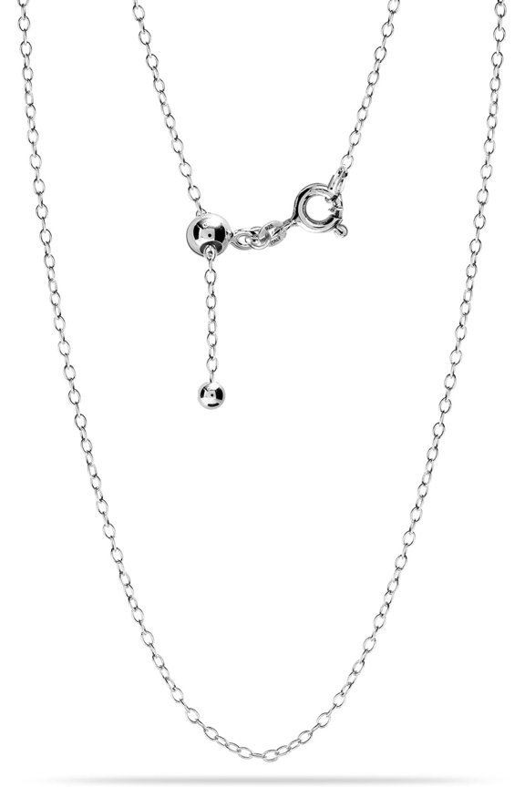 925 Sterling Italian Adjustable Chain Necklace, Sliding Bolo Chain Necklace for Women Slider Chain 14 to 24 Inch.
