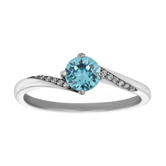 925 Sterling Silver 0.45 Ct Natural Blue Topaz Gemstone Thanksgiving Ring For Women