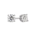 thumbnail image 1 of 925 Sterling Silver 0.5 tcw Basket Setting 4MM Clear Round CZ Cubic Zirconia Nickel Free Stud Earrings, 1 of 1