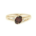 thumbnail image 1 of 925 Sterling Silver 0.50 Ctw Oval Garnet Women Stacking Wedding Ring, 1 of 4