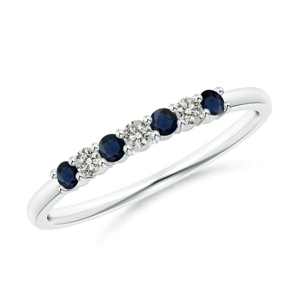 925 Sterling Silver 0.80 Ctw Blue Sapphire Gemstone Eternity Women Valentine Day Stacking Ring GIFT FOR HER Size US- 10.5