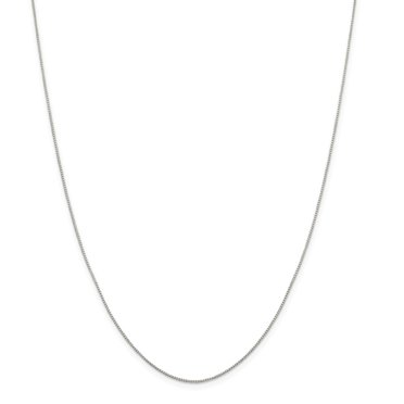 925 Sterling Silver 0.80mm 8 Side Diamond Cut Box Chain w/ Spring Ring Clasp - 16"