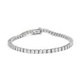 thumbnail image 1 of .925 Sterling Silver 1.0 Cttw Diamond Illusion-Set Miracle Plate Tennis Bracelet (I-J Color, I3 Clarity) - 7", 1 of 9