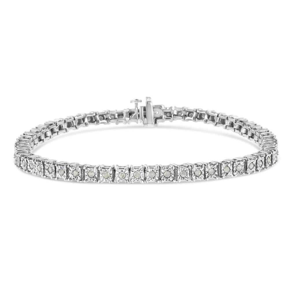3 cttw SI2-I1 Princess Diamond Tennis Bracelet 14K White Gold 7 Inches -  Vir Jewels