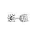 thumbnail image 1 of 925 Sterling Silver 1.0 tcw Basket Setting 5MM Clear Round CZ Cubic Zirconia Nickel Free Stud Earrings, 1 of 1