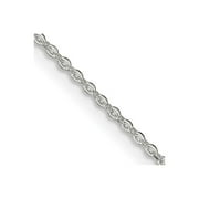 JEWELRYWEB 925 Sterling Silver 1.00mm Flat Cable Chain Necklace 20 Inch Jewelry for Women