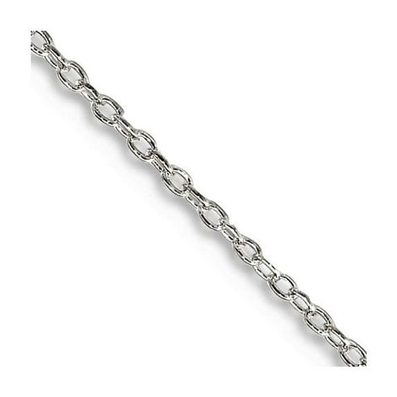 925 Sterling Silver 1.10mm Forzantine Cable Chain Necklace With 2in Ext. 18 Inch Chain Necklace for Women and Men