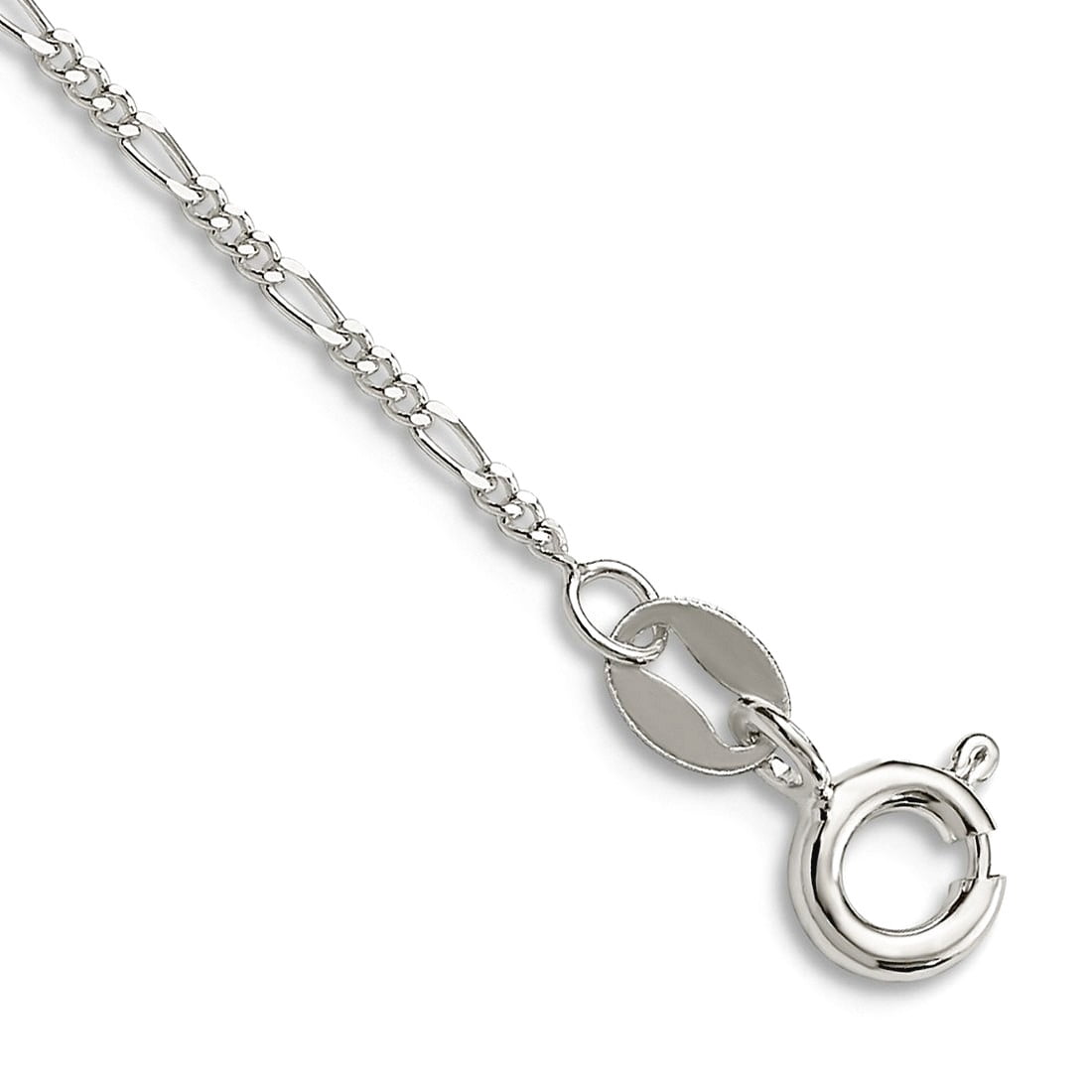 925 Sterling Silver 1.2mm Figaro Chain Anklet 10 Inch Anklet for Women and Men - .9 Grams